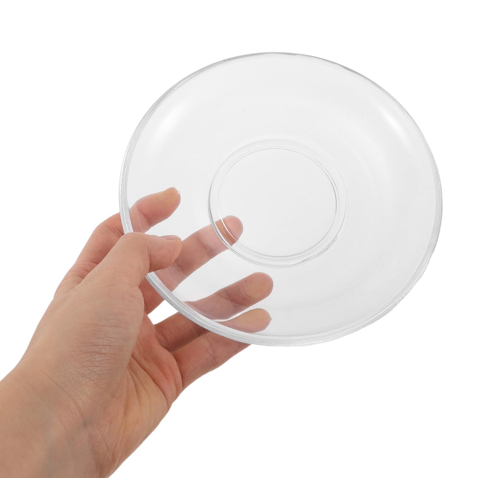 KICHOUSE Glas V Orspeisenteller Rund Transparent Minimalistisch