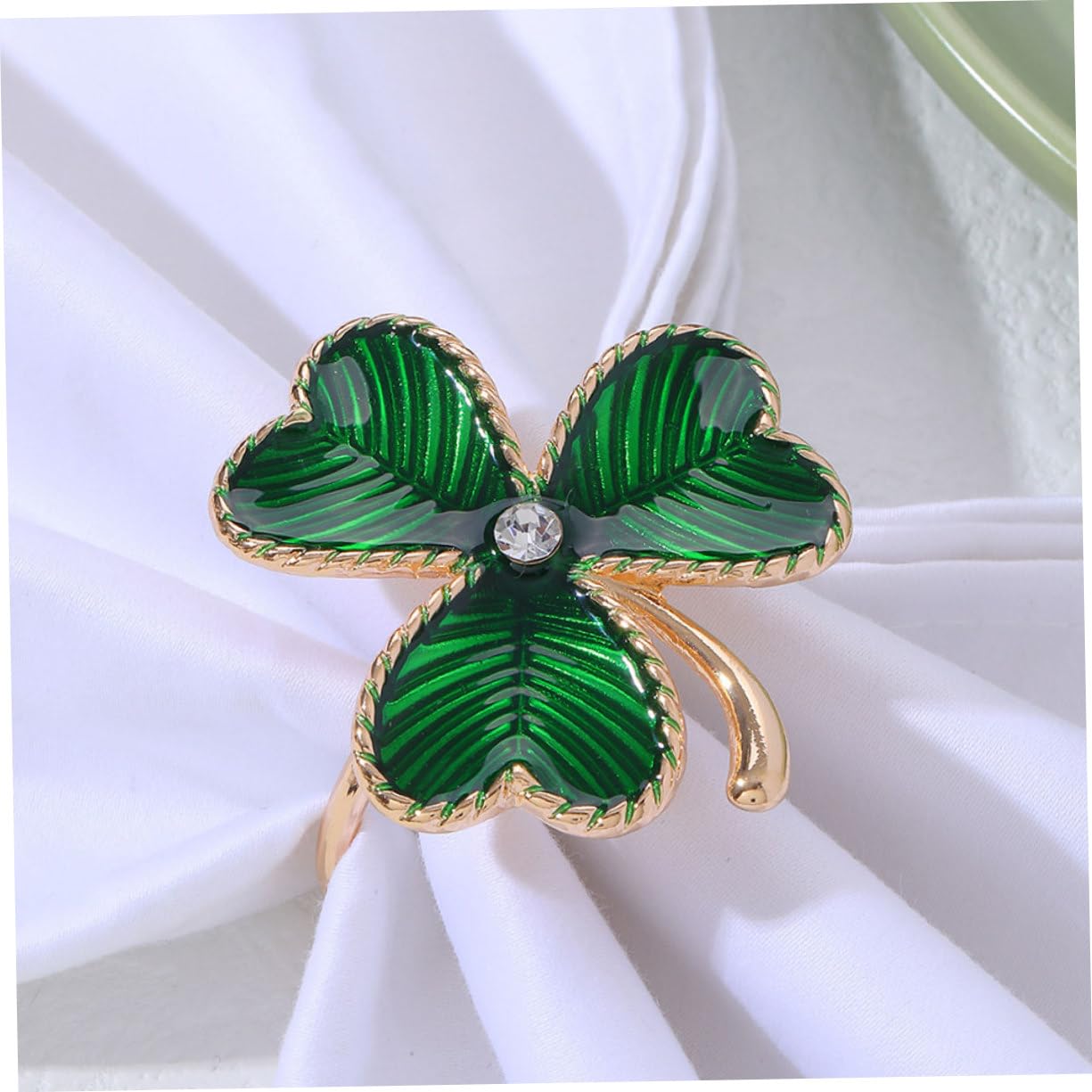 Zerodeko 12stücke Teiliges Aus Irischen Dreiblatt Serviettenringen Metallische Dekoration Für Patrick's Day Hochzeiten Feiern Und Festliche Anlässe Robuste Liebevolle Tischaccessoires