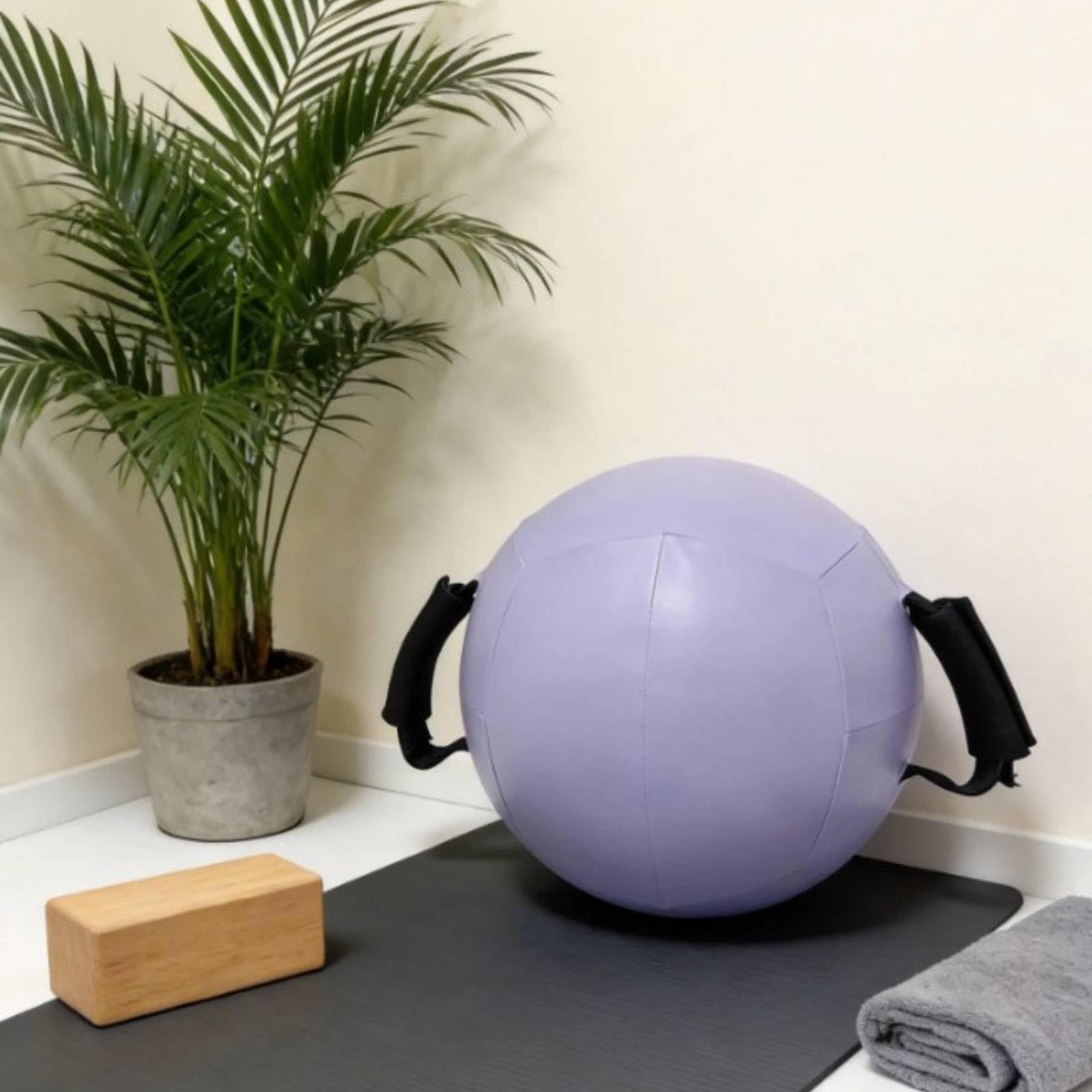 Gralara Balón Medicinal de Entrenamiento con Asas Balón de Fuerza Balón de Arena Balón para Entrenamiento Funcional TPE Antideslizante para Movimiento