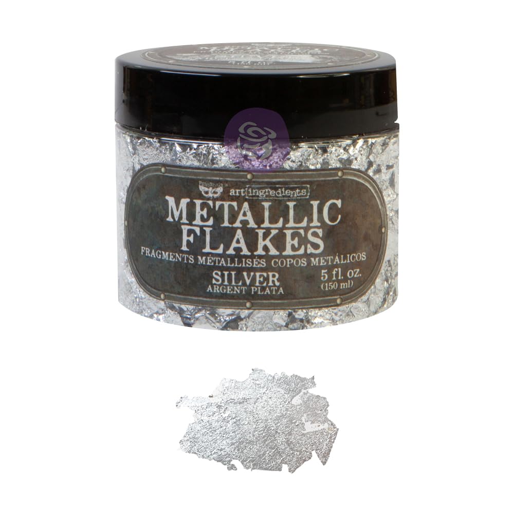 Prima Marketing 655350968823 Metallic Flakes, Silver