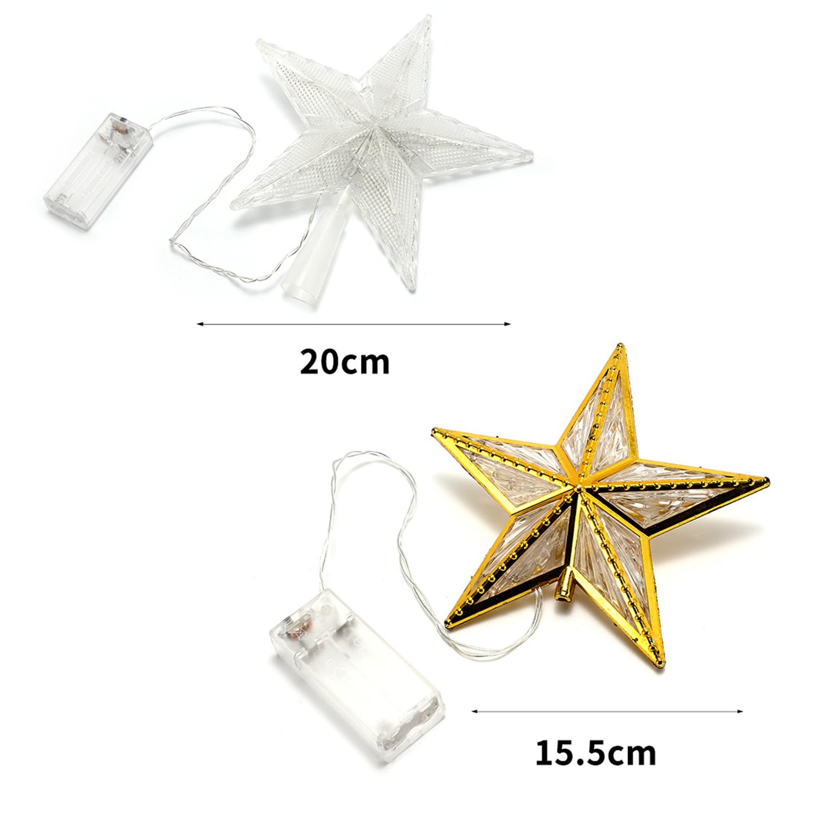 Amazon.co.jp: クリスマスツリートッパー クリスマス星型ライト