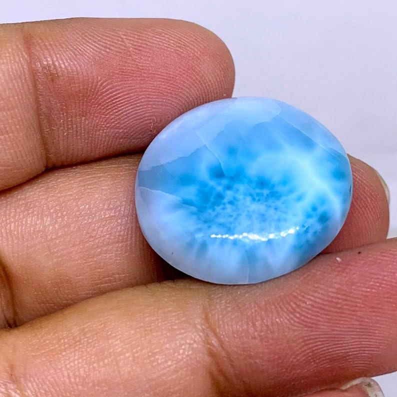 Pierre gemme larimar naturel rond 23mm de qualité supérieure pour DIY - 4