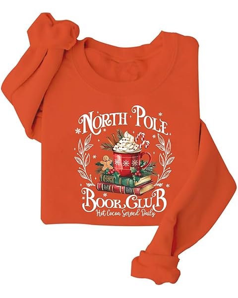 North Pole Book Club Sweatshirt Bookish Christmas Sweatshirt for Book Lover Gift