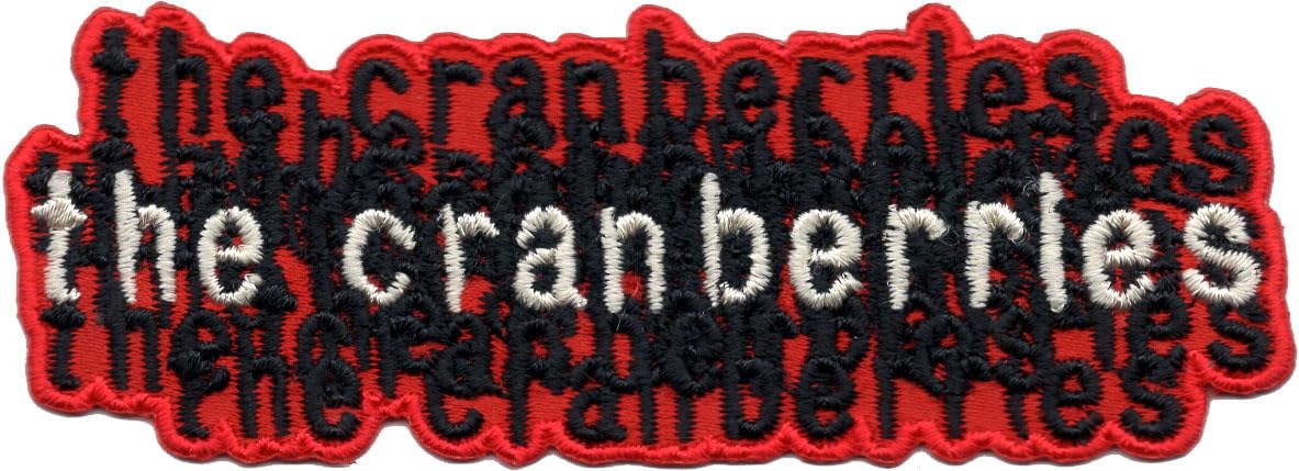 C&D Visionary Red, Black, White The Cranberries Stacked Logo Patch