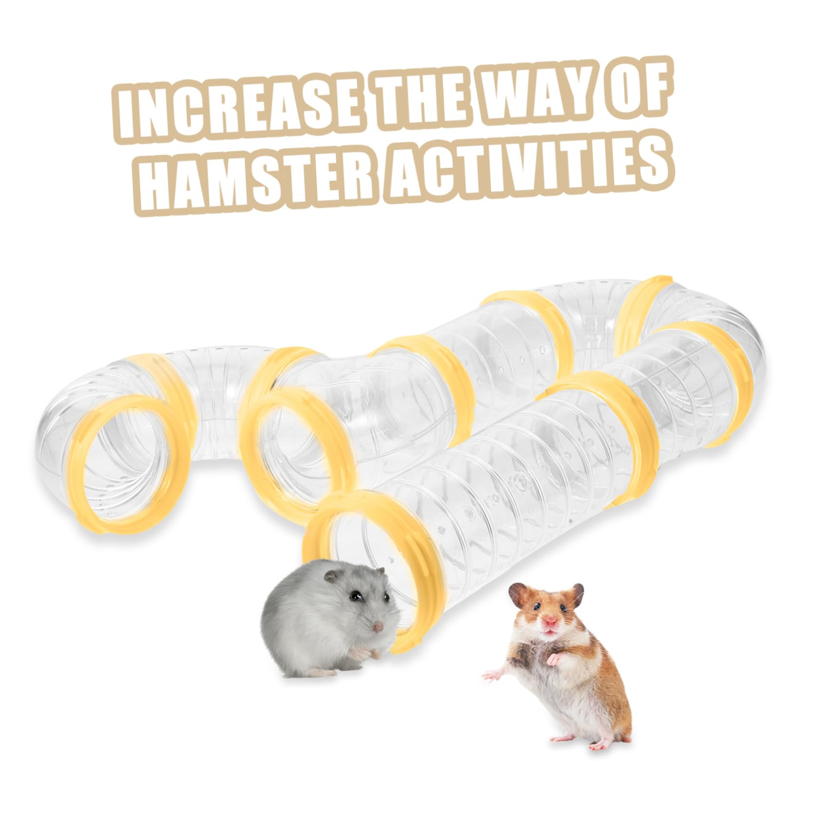 2 Stück Hamstertunnel Bausatz aus Pp Abnehmbar für Hamster und Meerschweinchenkäfige Selbstgemacht Käfigtunnel Hamster Zubehör