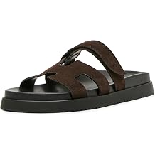 Steve Madden Women's Mayven Slide Sandal, Chocolate Brown Suede, 11