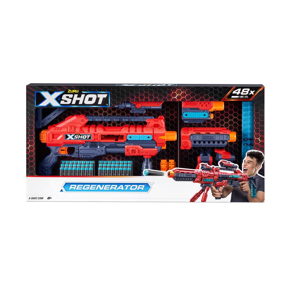 Lancador com 48 dardos Xshot Red Regenerator | Amazon.com.br