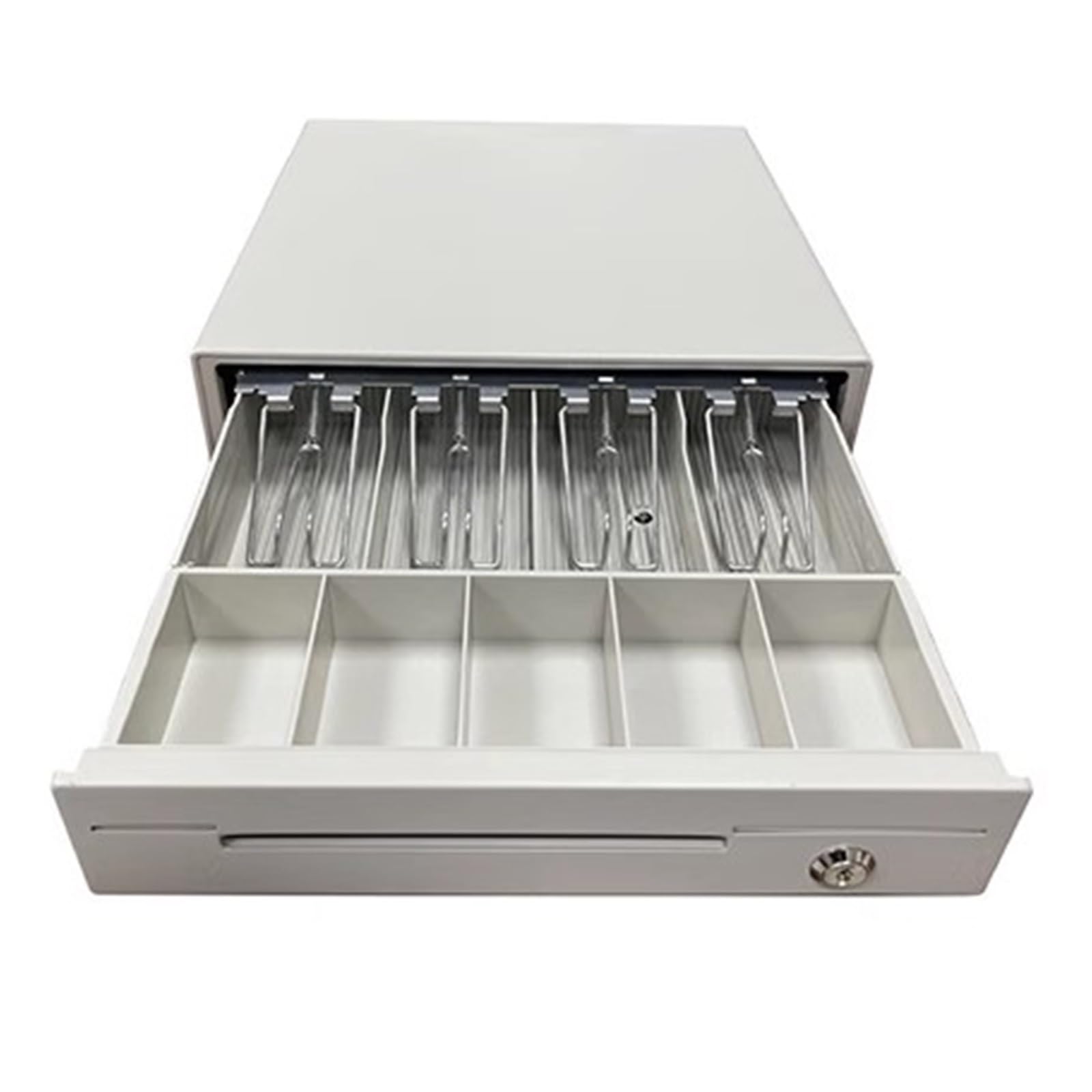 cassetto portadenaro, Cassetto portadenaro manuale compatto e resistente con apertura a pressione scomparto portamonete rimovibile for negozi aziende