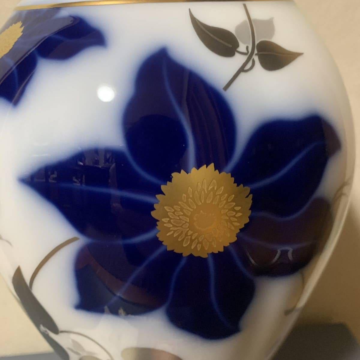 Amazon.co.jp: 大倉陶園 クレマチス 大型 35cm 花瓶 花器 花生