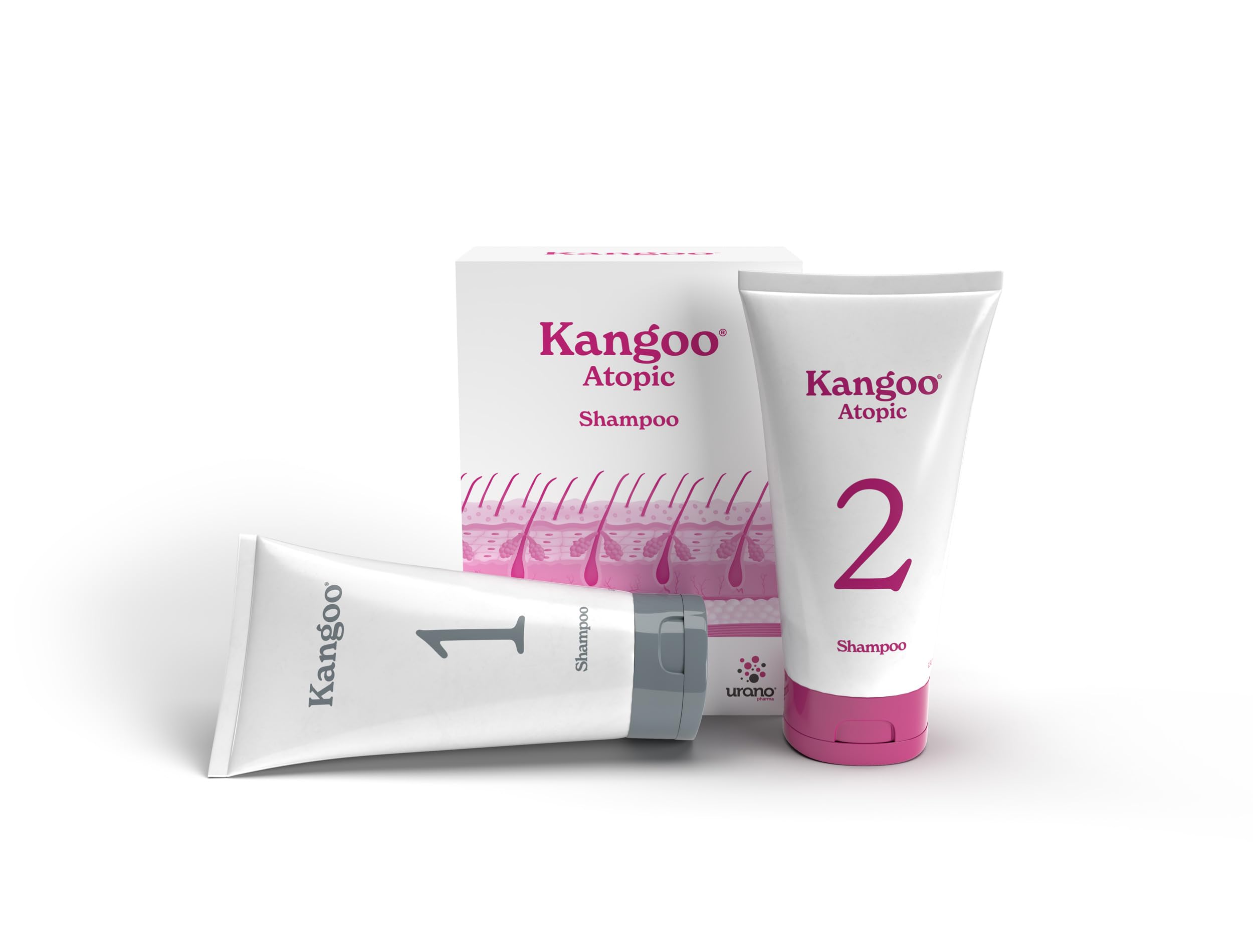 Kangoo Atopic Champú para Perros y Gatos con Piel Sensible y Atópica (2 tubos de 150 ml)