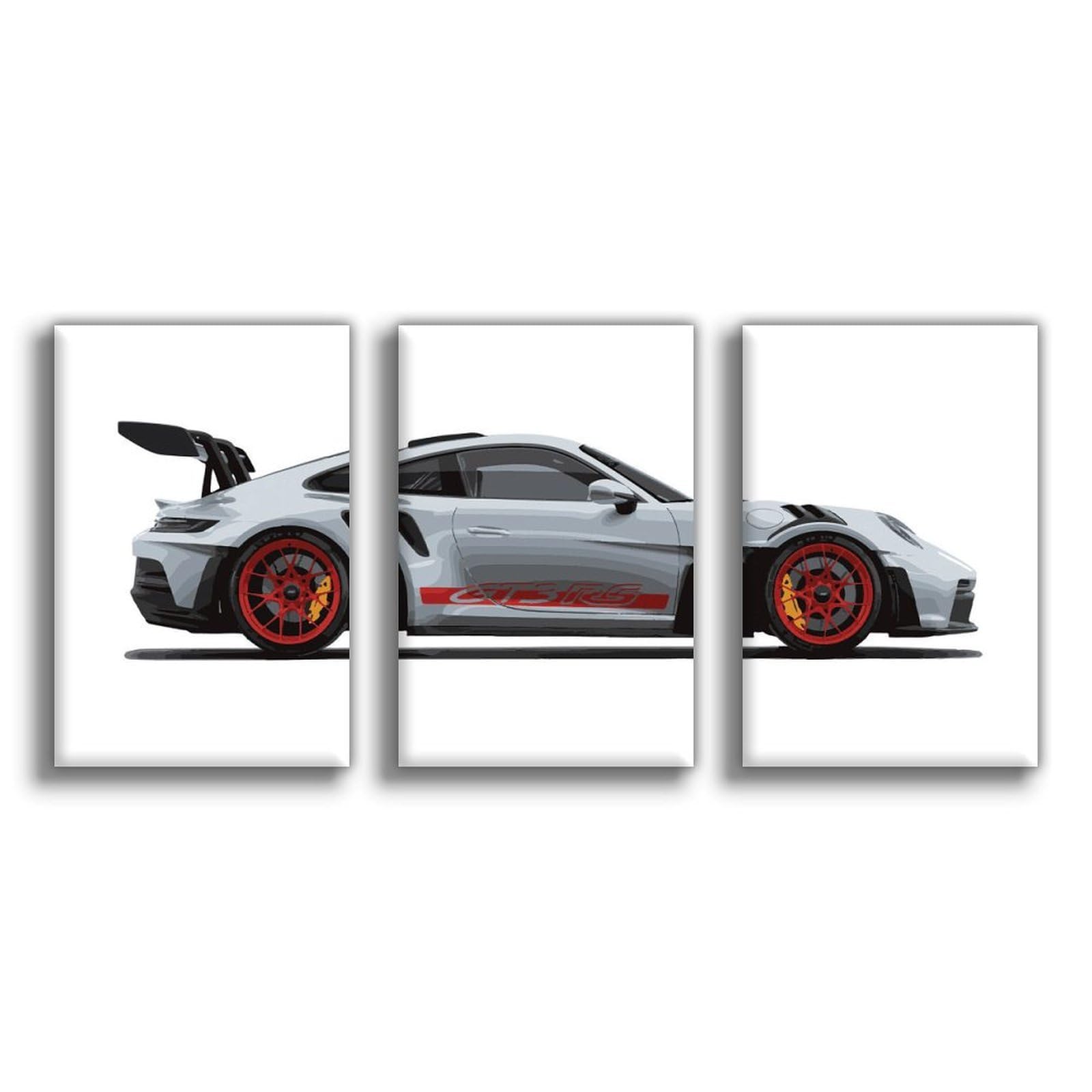 PDQOE Car Poster Walls Canvas 911 GT3 RS Turbo Carrera Posters Wall Art Canvas For Boys Room Banner For Man Cave Garage Bedroom Unframe 16x24inch(