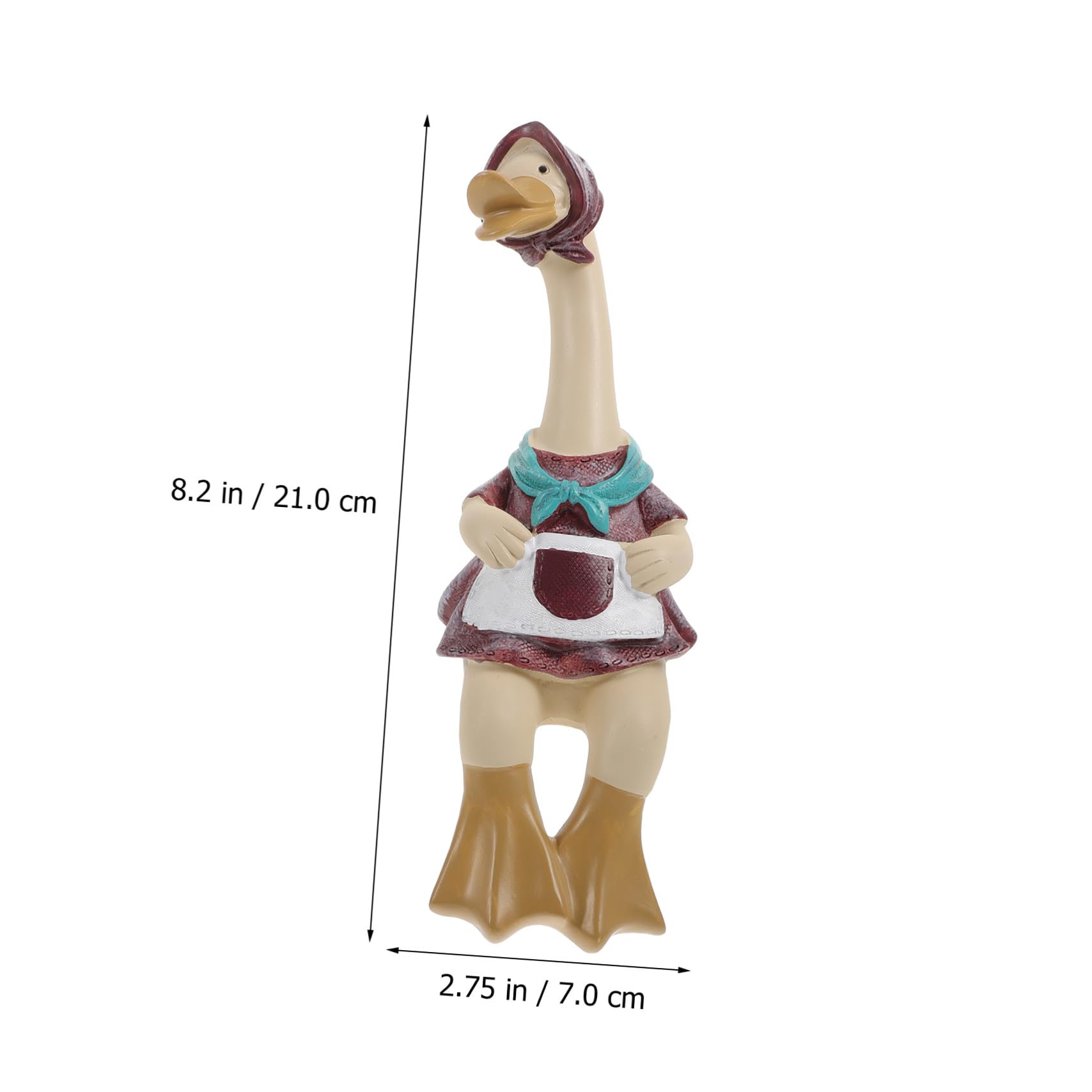 Statua Coppia Anatre Decorative in Resina, 1 Paio, Realistica