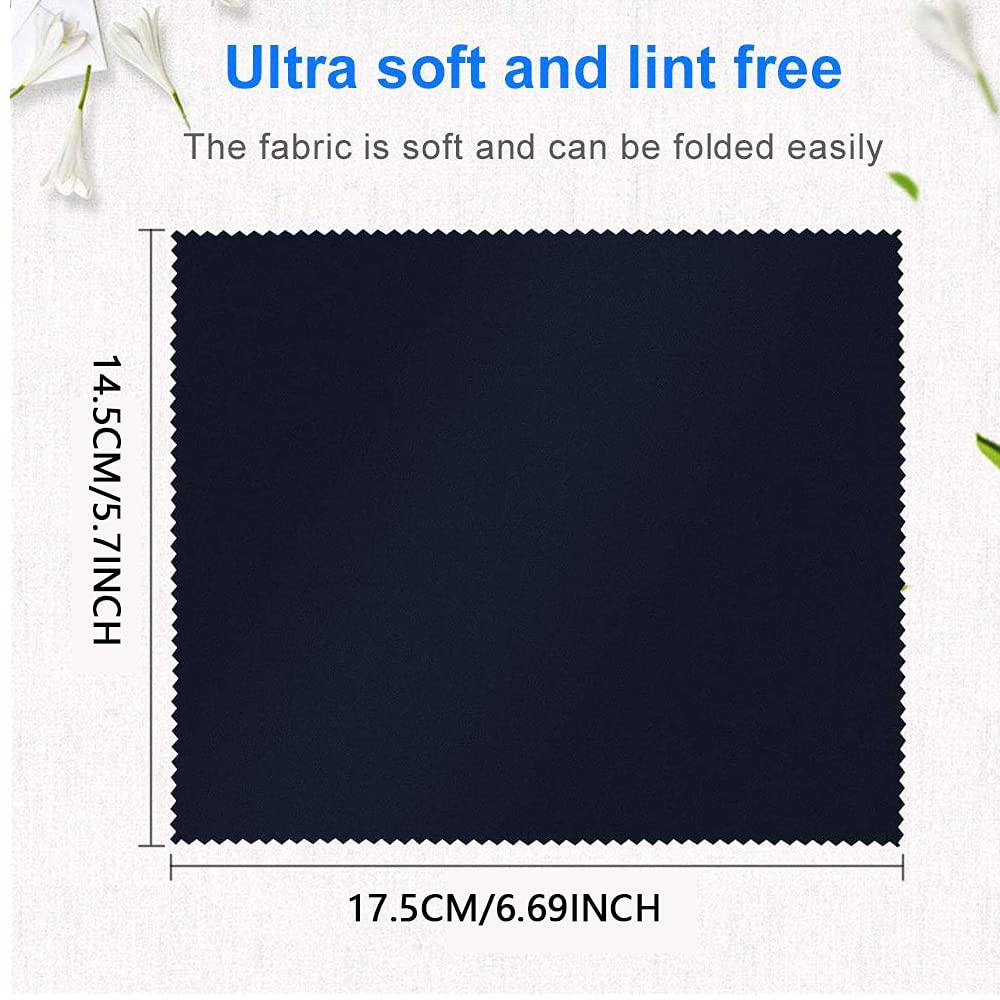 20 Pezzi Panno in Microfibra per Occhiali, Panno per la Pulizia di Occhiali, Schermi LCD, Obiettivi, Fotocamere, Telefoni Cellulari, Tablet (Nero/Grigio)