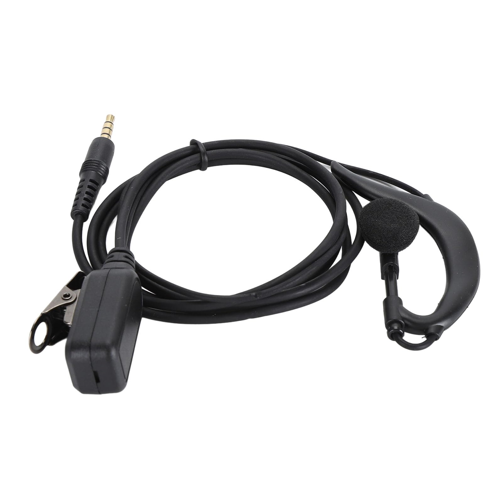 Gugxiom D'oreille 3,5 Mm, écouteur Filaire Push To Talk En Forme De G Avec Interrupteur En Ligne, Clip Pour Zello, Voxer, Radio 2 Voies, Smartphone, Tablette
