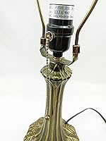 Vista 4 de Soporte de lámpara Tiffany, base de lámpara, latón antiguo, aleación, enchufe de lámpara de 1 cremallera, cable de interruptor de botón, NA0013