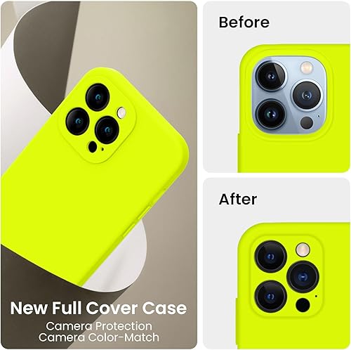 Miniatura 3 de FireNova Funda para iPhone 13 Pro Max, funda de silicona mejorada protección de cámara con 2 protectores de pantalla, forro interior de microfibra