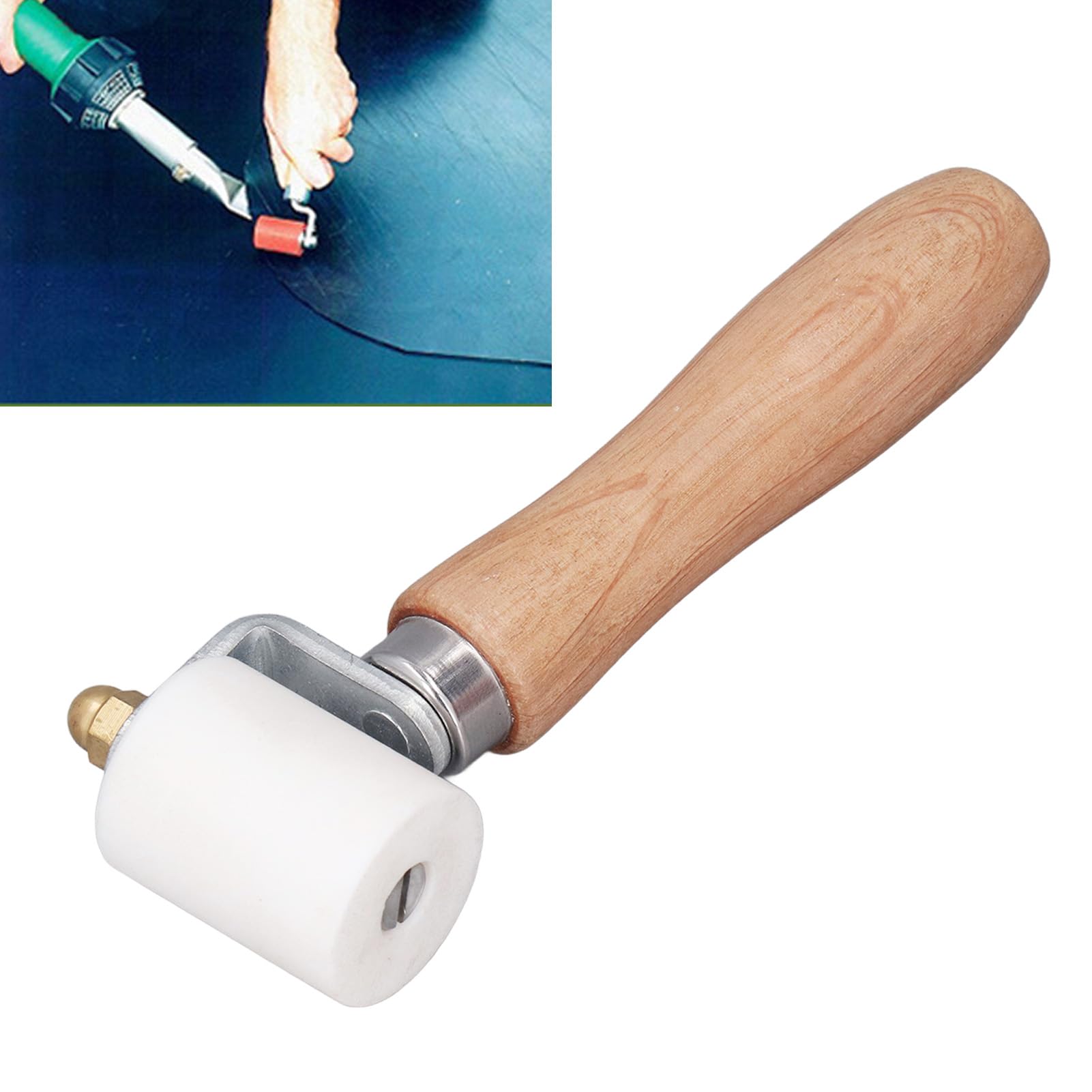 Teflon Druckrad Schweißrolle 32mm x 40mm für Heißluftschweißgeräte Industrielle Abdichtung Hochtemperaturbeständig