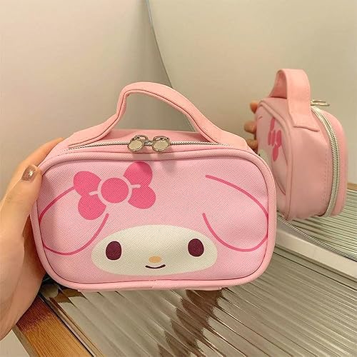 Miniatura 4 de Akutoer Bolsa de cosméticos de dibujos animados con Zippe, Rosado, Kawaii