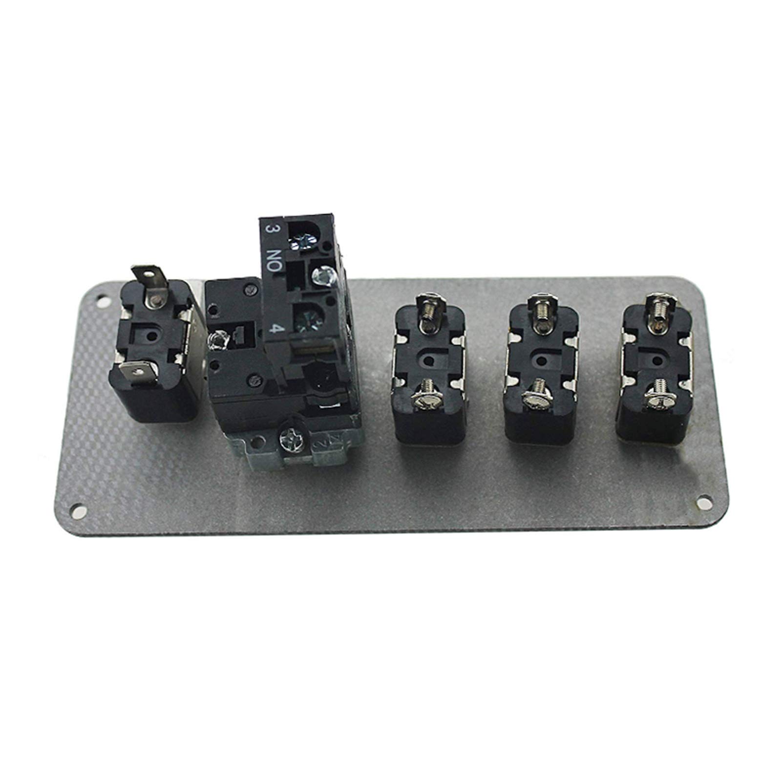 1 2V LED Panneau de commutateur d'allumage for Bouton de démarrage du Moteur de Voiture de Course LED Commutateur à Bascule Fibre de Carbone Qt313 (Color : Mode B)