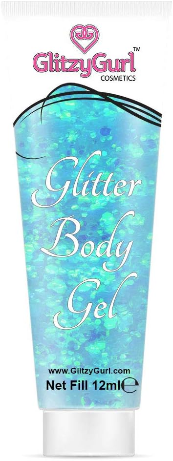 Holographic Glitter Face and Body Gel 12ml - Cosmetic, Body, Hair Glitter Gel (Magic Mermaid)