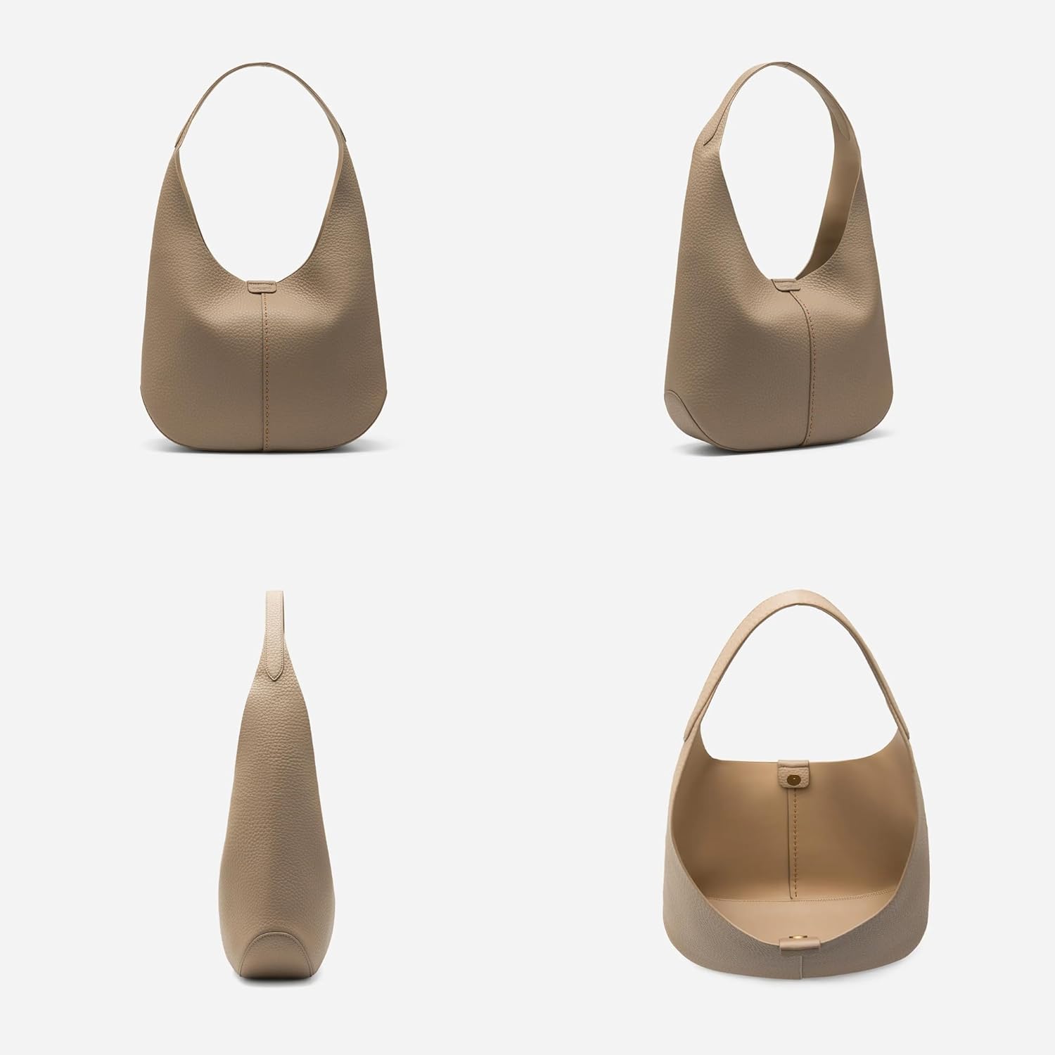 NEWBELLA Women's 2-Piece Foldable Hobo Bag Set-Soft Faux Leather Tote & Crossbody Purse - Image 3