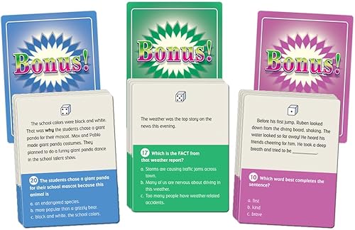 Miniatura 5 de Really Good Stuff Trío de juegos de comprensión Causa y efecto, hecho u opinión y pistas de contexto Gr 2-3, Actividad de lectura ELA, Suministros