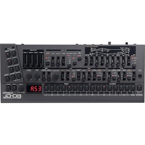 Roland JD-08 Tabletop Sound Module Boutique Synthesizer – Compact, Lightweight, Modern with New Effects and Polyphonic Sequencer