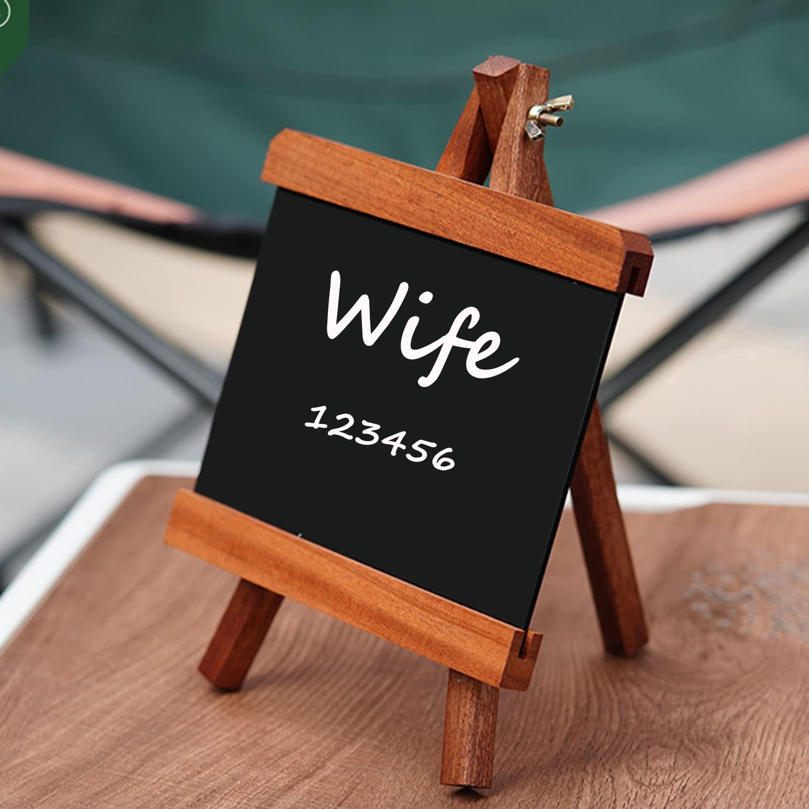 Cartel De Pizarra De Mesa con Trípode De Madera, Acrílico Negro Tablero De Mensajes para La Boda del Partido Eventos Buffet Restaurante Cafe Boutique