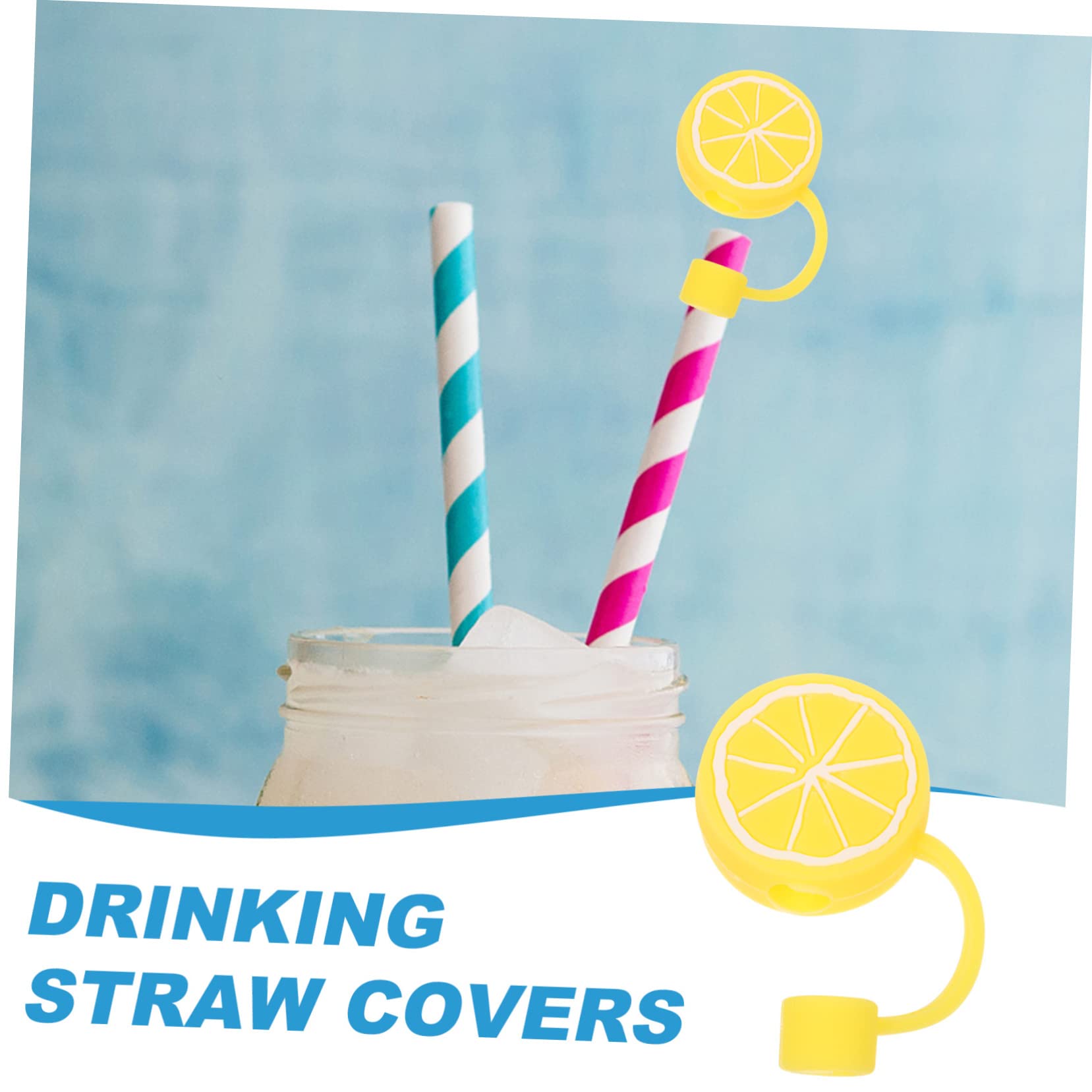 4 Sätze Wiederverwendbare Silikonstrohhalm Kappen Für Hawaii Party Flexible Abdeckungen Zu Verwenden Lagern Für Cocktails Und Smoothies 6 Stück * 4