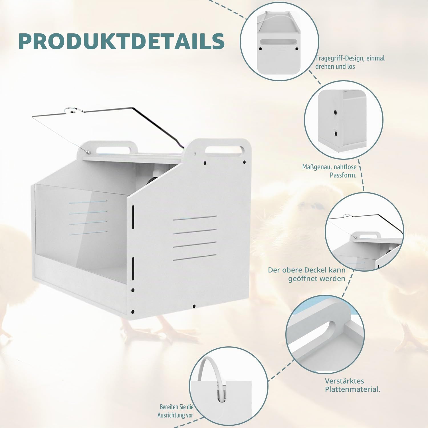 Geflügel Kükenbrüter Brutbox Ausrüstung, Kükenaufzuchtbox, Inkubator Hühner
