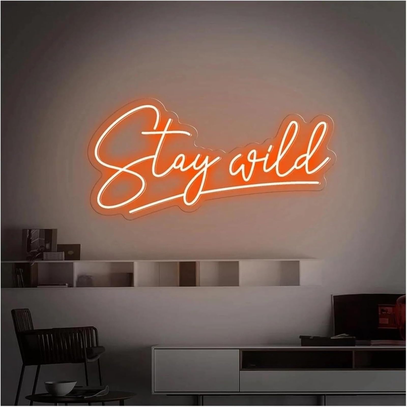 Zynther Neon lamp for neon Sign LED Light Dimmable for Powered for Home Bar Game Room Club Shop Wall Art Decor(Orange)