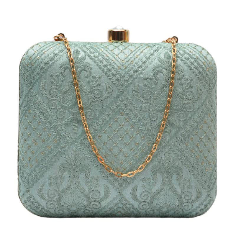 ArtklimBox Shaped Clutch Bag For Women With Detachable Chain Sling Strap