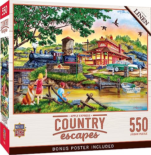 MasterPieces 500 Piece Jigsaw Puzzle for Adults, Family, Or Youth - Apple Express - 15"x21 by Masterpieces - Used condition - US$10.86
