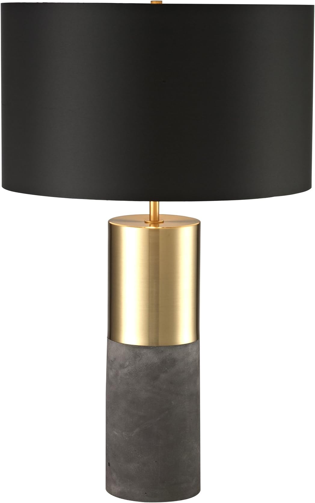 LUX1354 Chandeliers Zoey Table LAMP, Black, Modern, Industrial Gold & Cement
