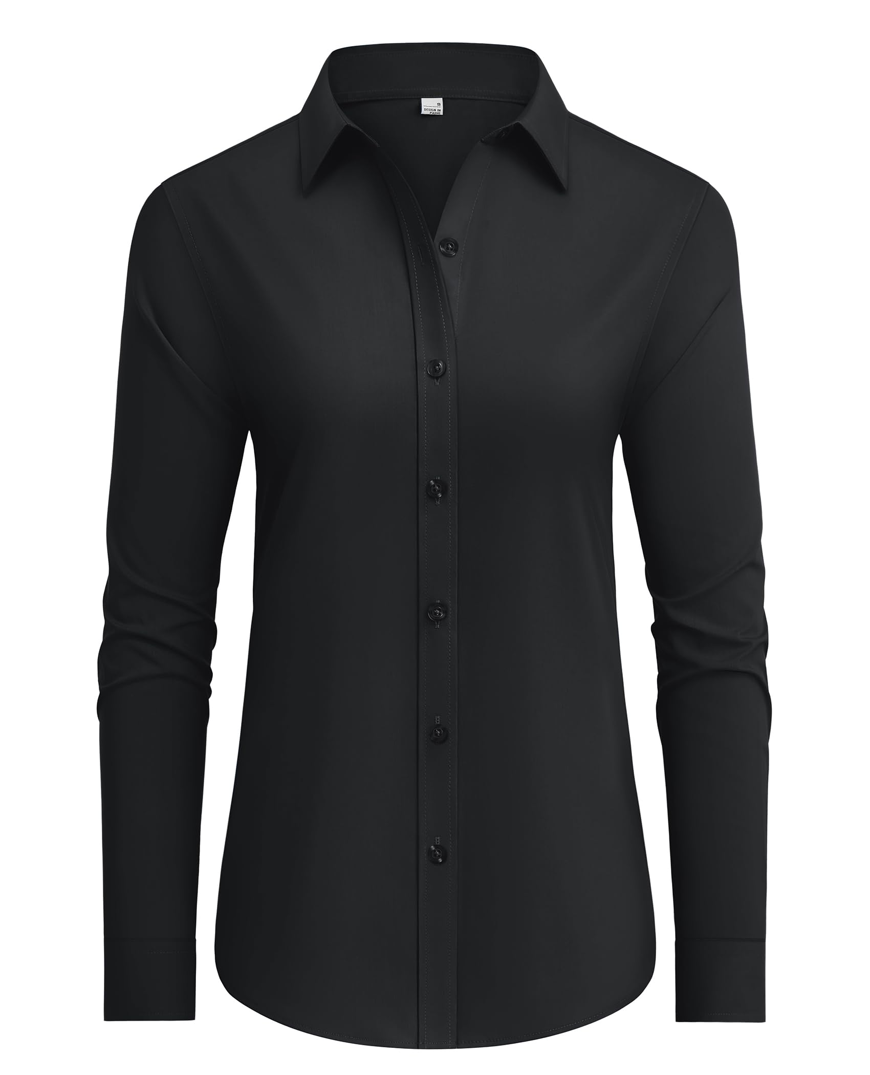 siliteelon Button Down Shirts Dress Shirts for Women Long Sleeve Womens Work Shirts Regular Fit Cotton Dress Shirts