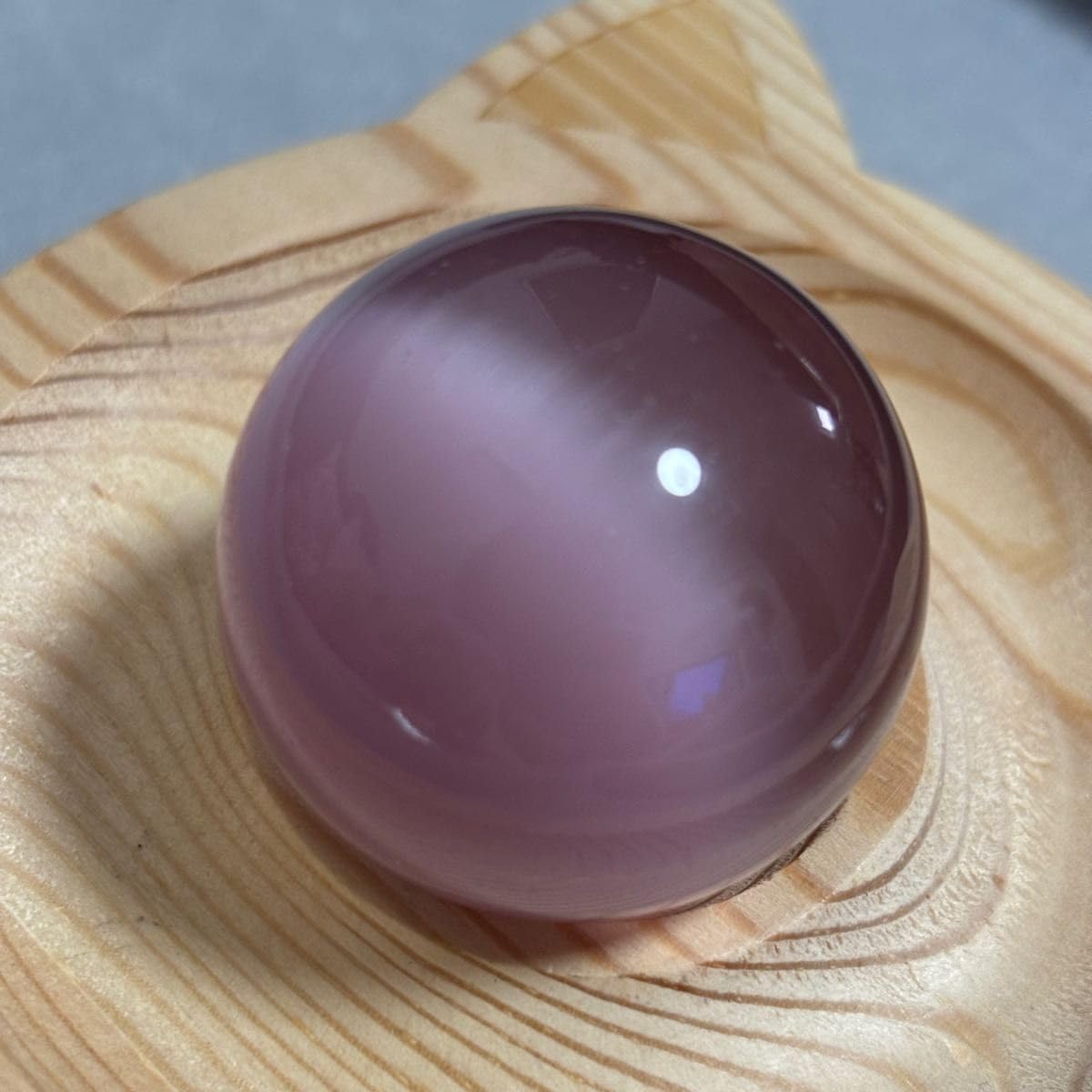 ロシア産ピンクトルマリンのスフィア（キャッツアイ効果） 8/10 22時