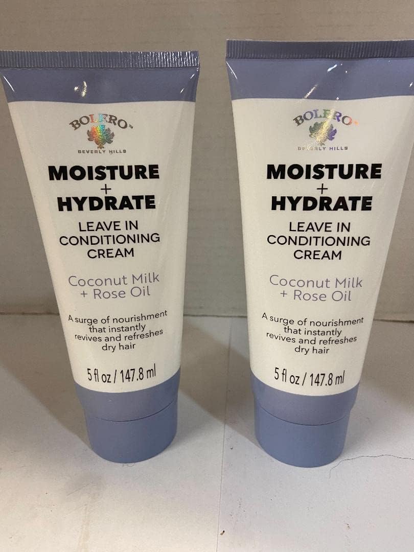 Bolero Beverly Hills Moisture + Hydrate leave in Conditioner Coconut Milk + Rose Oil (2 EA 5 Oz)
