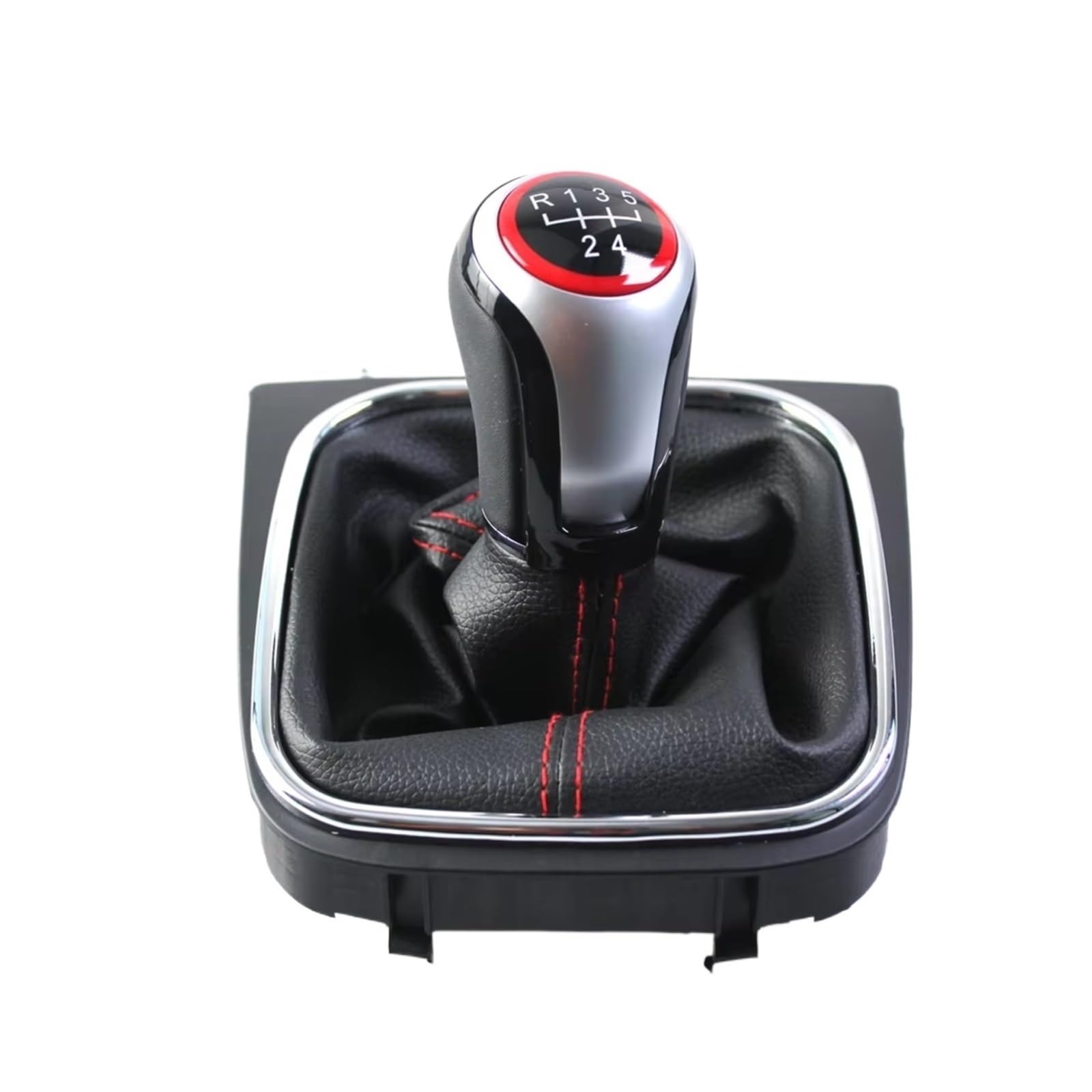 Linqianbhd 5 Speed Car Gear Shift Knob For Vw For Mk5 For Mk6 For Jetta For Scirocco Gaiter Boot Cover Collar Mt Speed Gear Shift Knob(5 Speed)