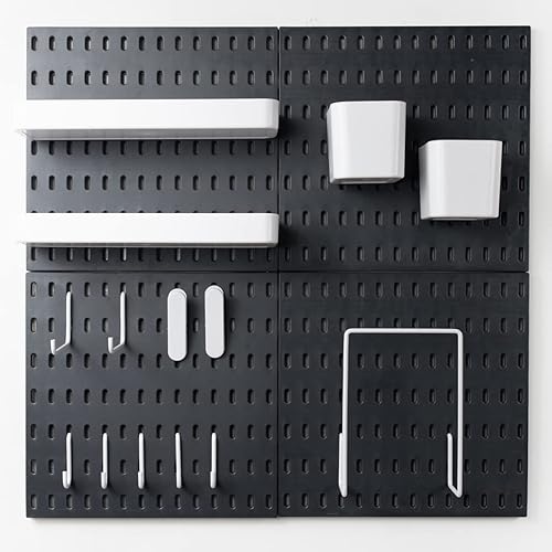 Miniatura 5 de Kit combinado de tablero de clavijas, juego de almacenamiento montado en la pared con 8 tableros de clavijas y 28 accesorios para colgar,
