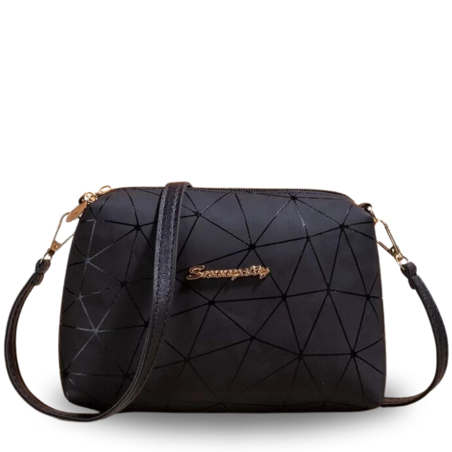 tcrazy Modern Geometric Print Sling Bag for Women | Versatile PU Crossbody with Removable Strap-picture-25