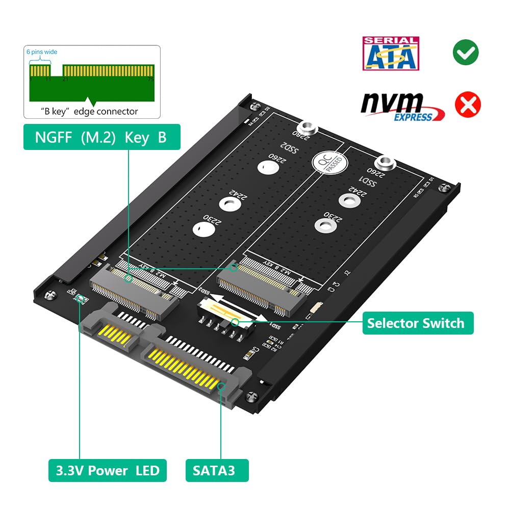 SSD 3点セット 2.5インチ SATA M.2 Amazon.co.jp: M.2 SATA SSD 2.5インチ 変換アダプター｜デュアル NGFF