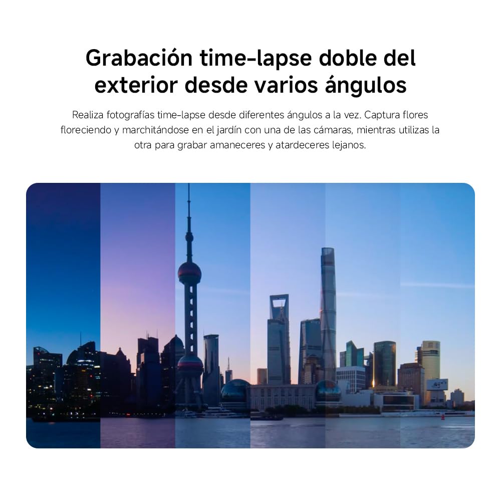 XIAOMI Cámara Exterior CW500 Dual - Calidad de Imagen Ultra HD Doble 2.5K, Detección AI, Wi-Fi 6 de Doble Banda, Chip de Seguridad