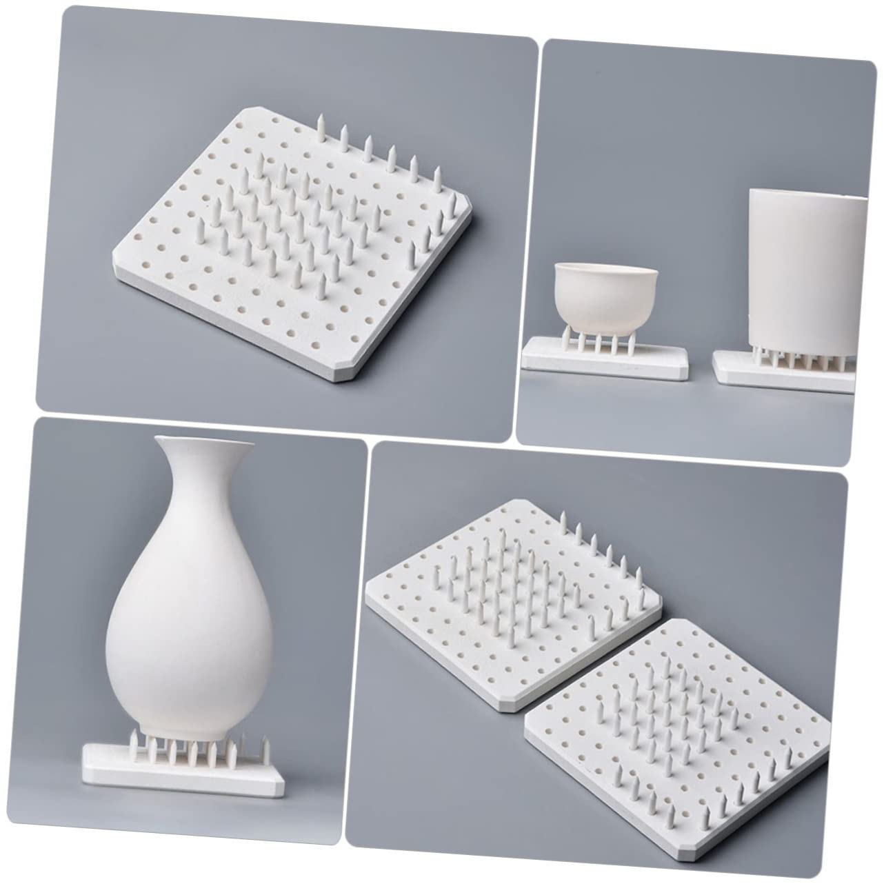 STOBOK 60st Ofenmatte Tonbolzen Ofenkegelnägel Töpferwerkzeug Ofenmöbel Keramik-brennhalter Keramische Brennwerkzeuge Brennofen Für Tongefäße Aluminiumoxid Weiß Halterung Glas