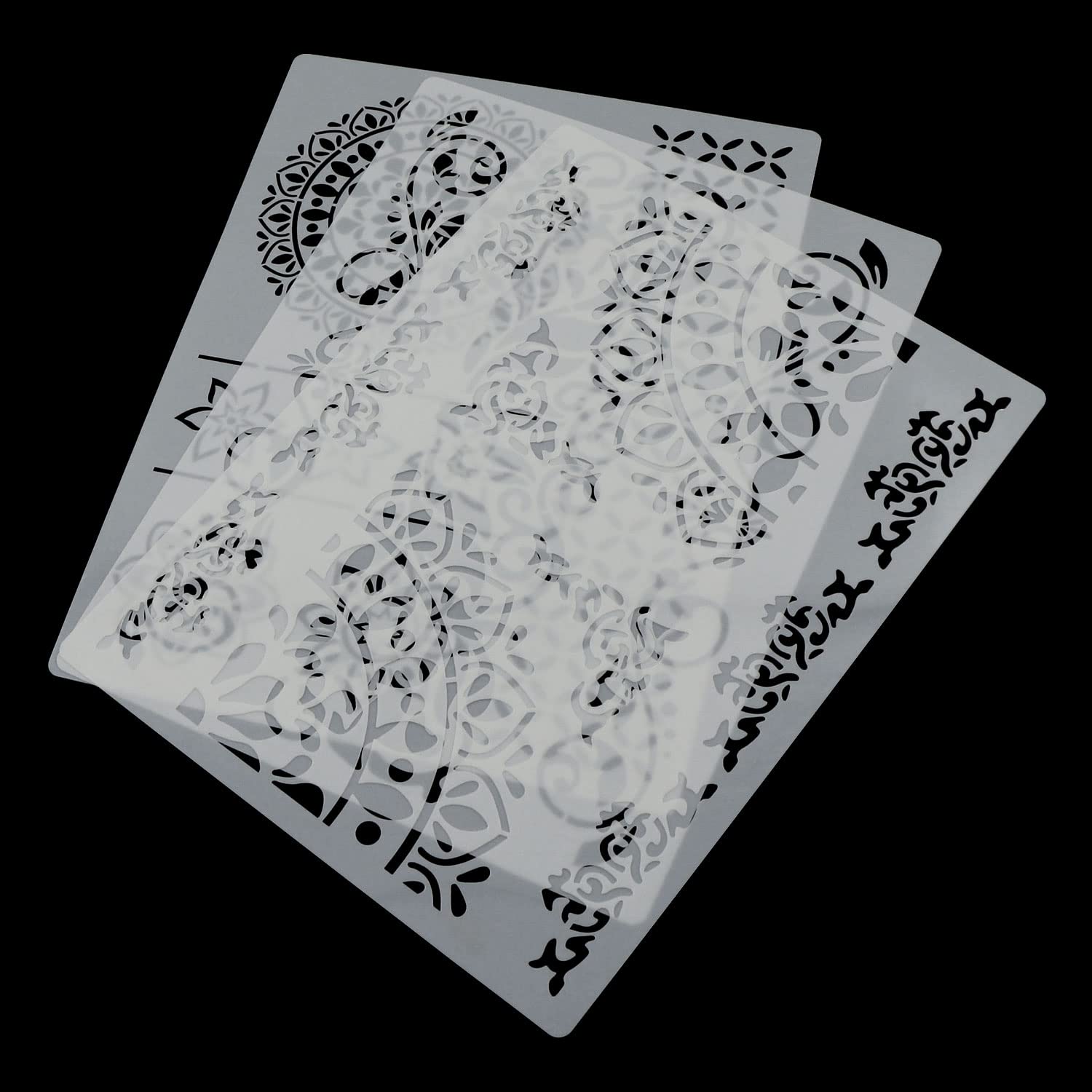 duozea Flower Border Stencils Mandala Template - Image 4
