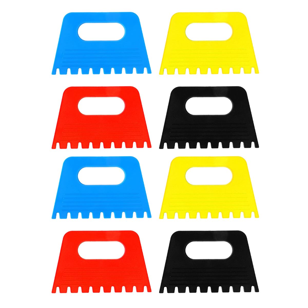 Muiltvoe 8PCS Plastic Paint Scraper Tool Plastic Textured Art Tools DIY Graffiti Oil Painting and Drawing Play for Texture Art On Canvas Putty Acrylic