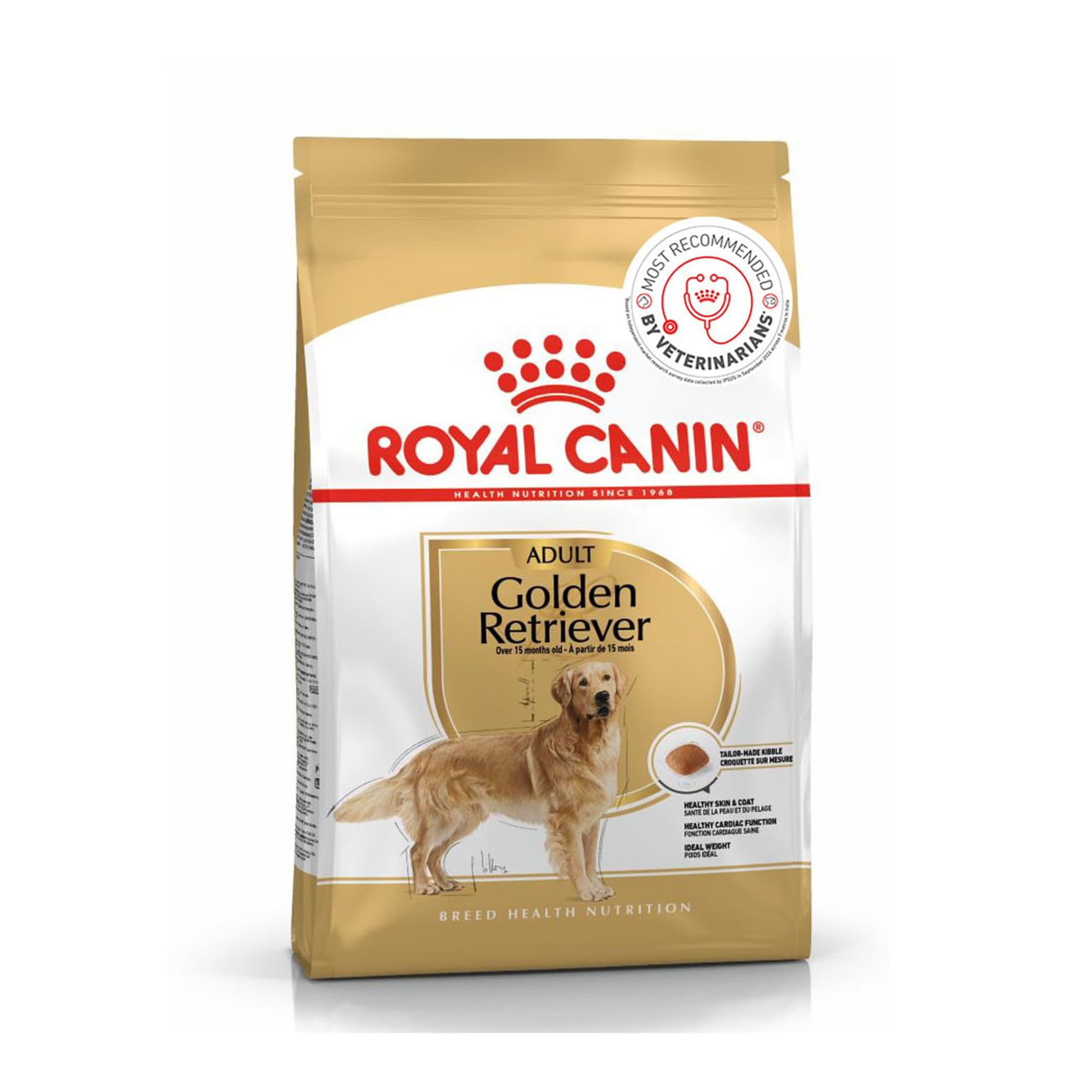 Golden Retriver Adult Dog Food, Dry Food, Helps with Healthy Skin & Coat & Cardiac Function, Supports Ideal Weight Management,3 Kg