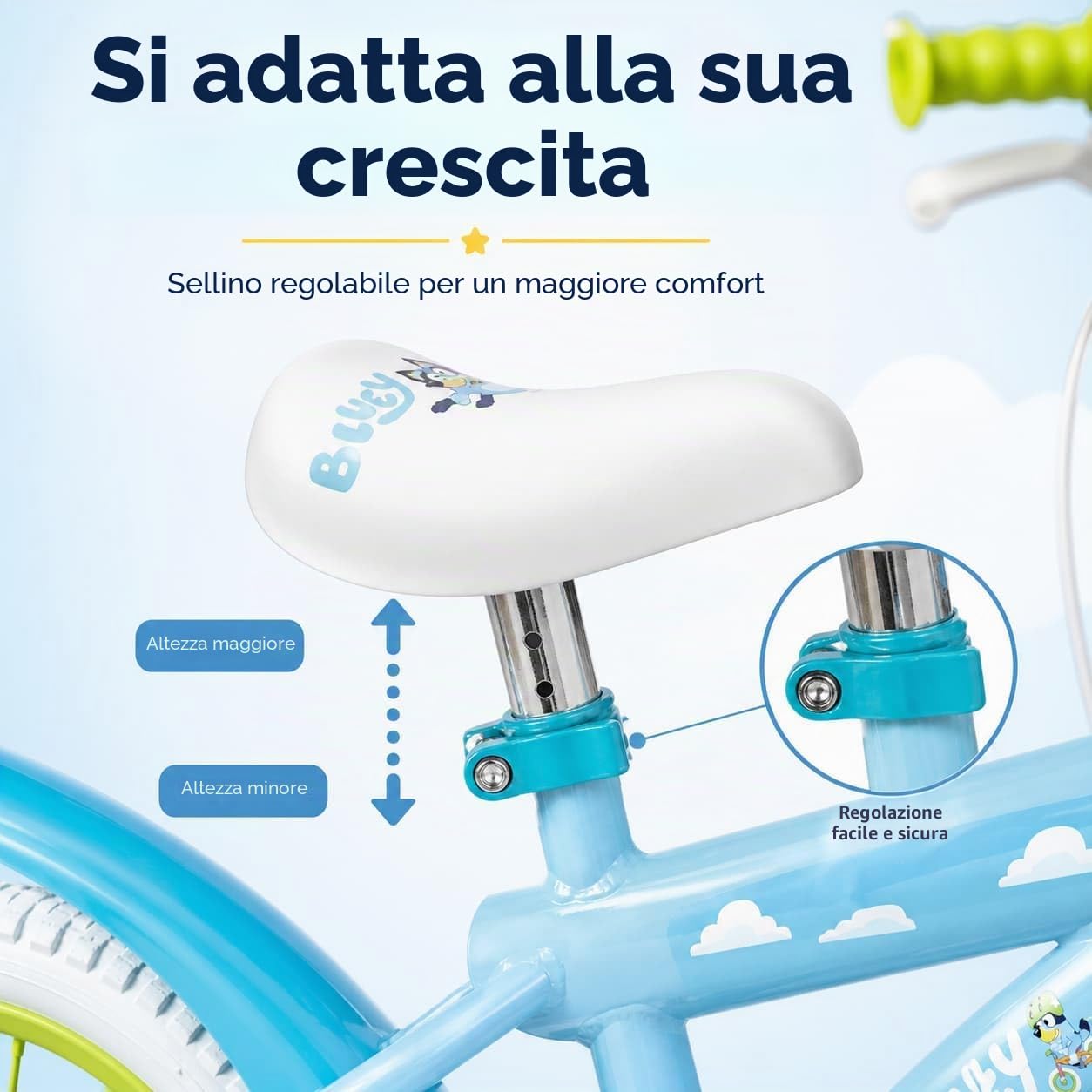 TOIMSA Bicicletta Bluey 14" (4/6 anni)