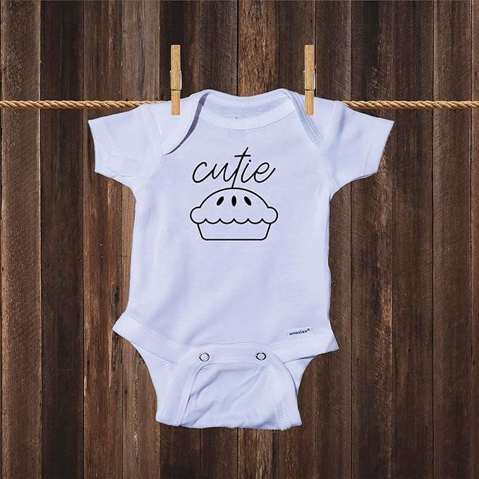 Ink Trendz Cutie Pie Onesie, Cute Gifts for Newborn, Cute Baby Girl Boy Outfit, Neutral Baby Outfit - Image 2