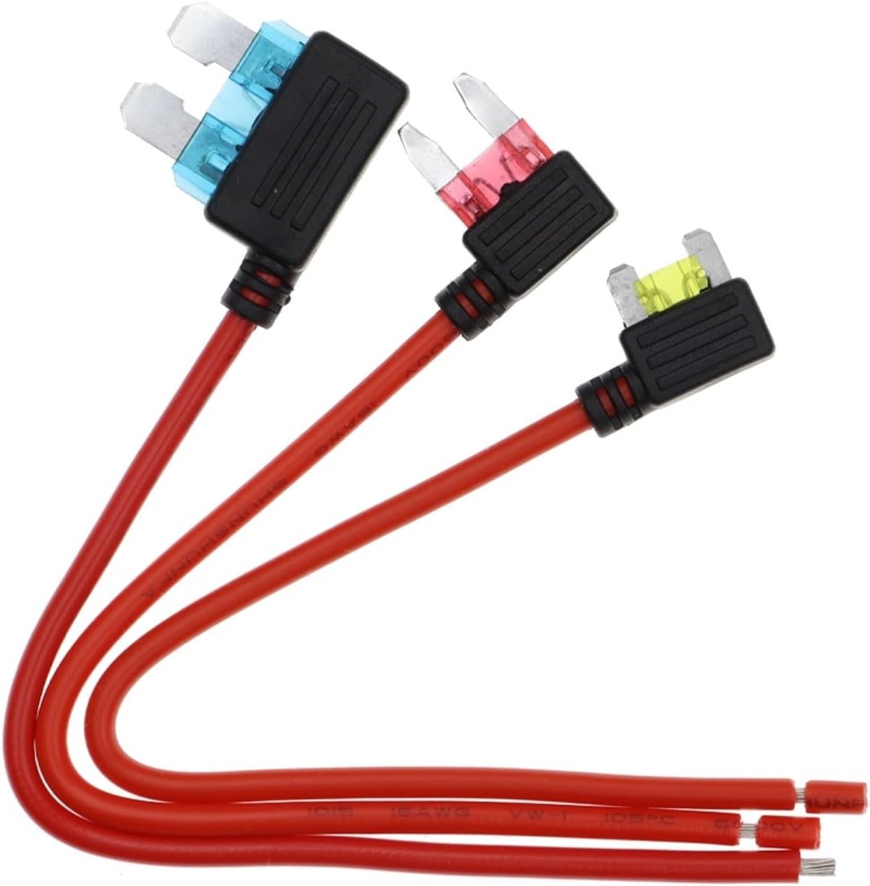 12V 5A 10A 15A 20A Car Fuse Holder Add-a-Circuit TAP Adapter Micro Standard ATM APM Blade Mini Medium Simple Safety Device(3PCS,Micro_15A)