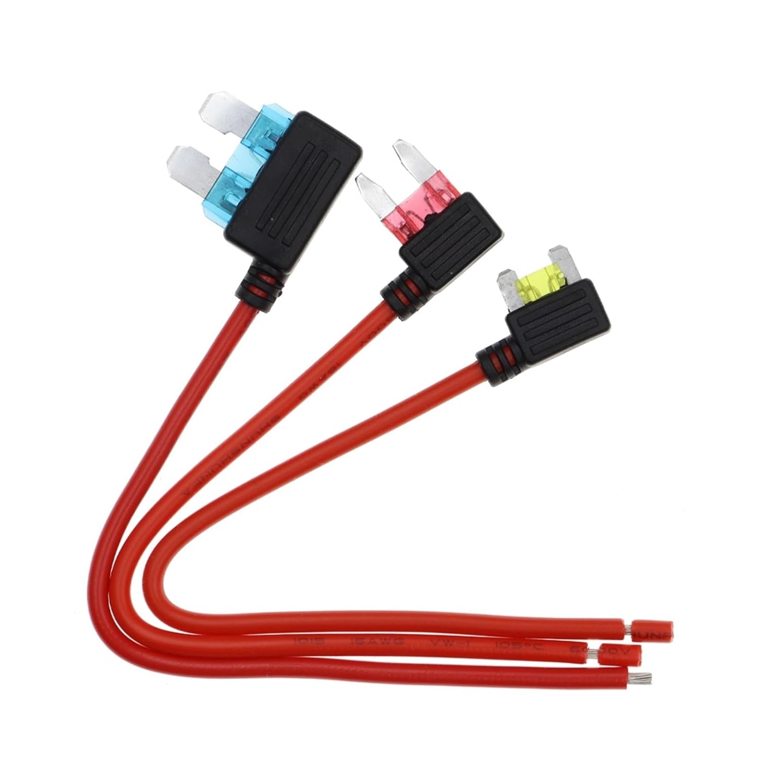 12V 5A 10A 15A 20A Car Fuse Holder Add-a-Circuit TAP Adapter Micro Standard ATM APM Blade Mini Medium(3Pcs,Standard_15A)